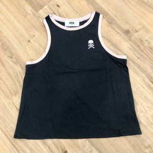 SoulCycle | Racerback Tank with Pink Trim